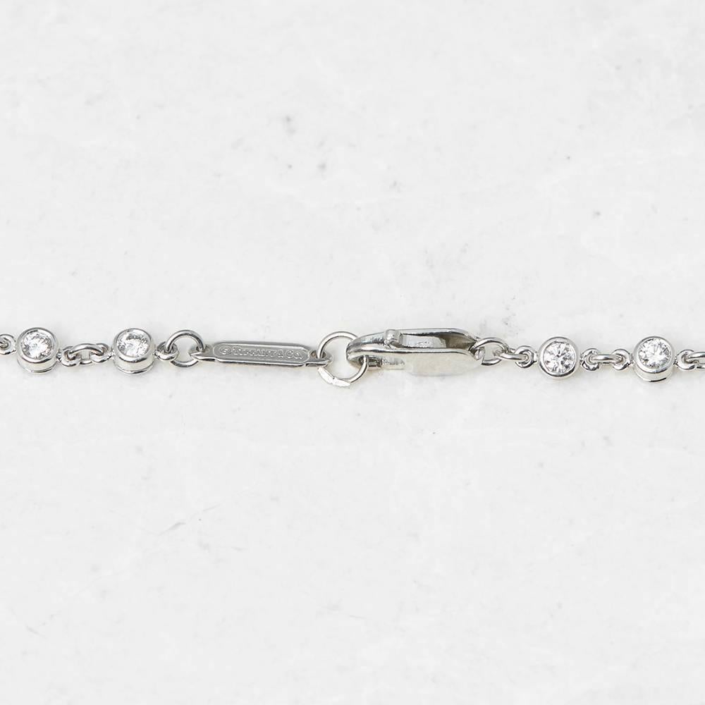Women's Tiffany & Co. Platinum 2.00 Carat Round Cut Diamond Jazz T-Drop Necklace