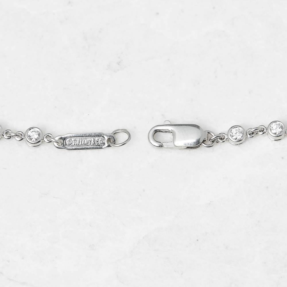 Tiffany & Co. Platinum 2.00 Carat Round Cut Diamond Jazz T-Drop Necklace In Excellent Condition In Bishop's Stortford, Hertfordshire
