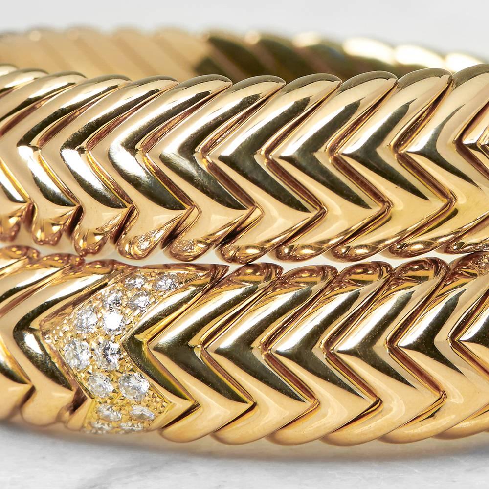 Bulgari 2.00 Carat Diamond Gold Serpenti Bracelet In Excellent Condition In Bishop's Stortford, Hertfordshire