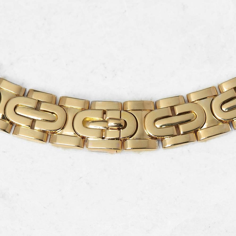 Women's Cartier 18 Karat Yellow Gold Diamond Oval Link Collar Maillon Necklace 