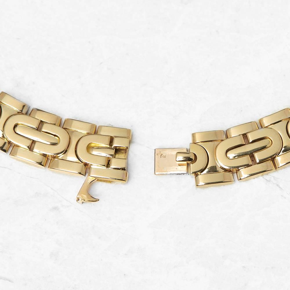 Cartier 18 Karat Yellow Gold Diamond Oval Link Collar Maillon Necklace  1