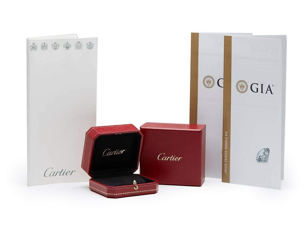 Cartier GIA Certified 4.03 Carat Diamond Stud Earrings 2