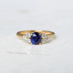 Cartier 1.37 Carat Sapphire 0.50 Carat Diamond Gold Ring
