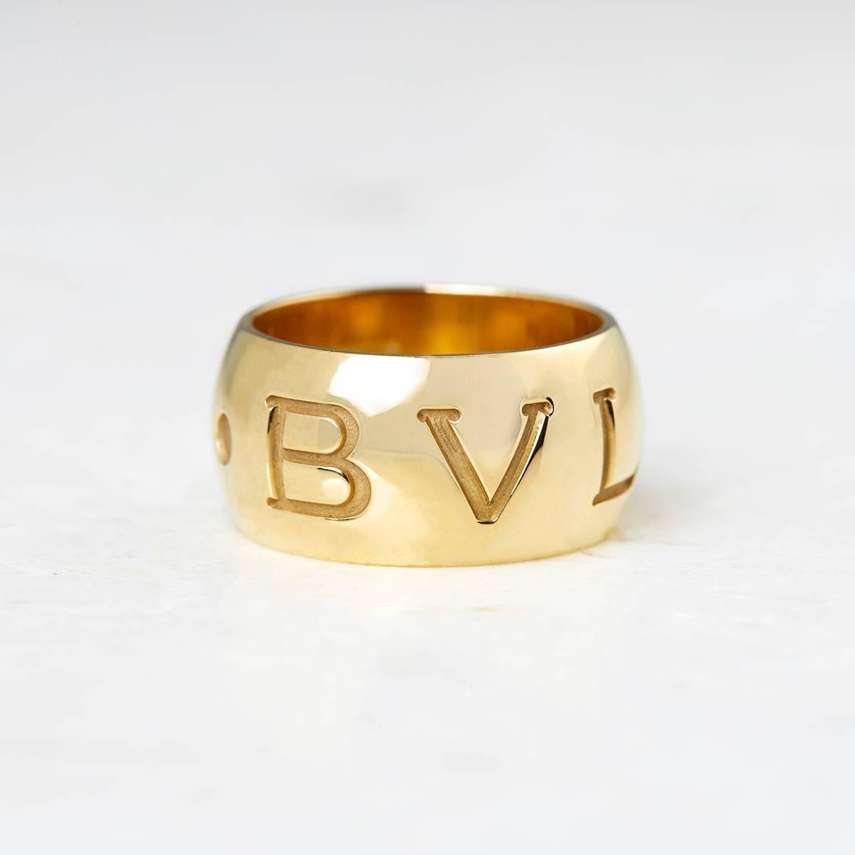 Xupes Code: J122
Brand: Bulgari
Description: 18k Yellow Gold Monologo Ring
Accompanied With: Box Only
Gender: Ladies
UK Ring Size: L
EU Ring Size: 52
US Ring Size: 6
Resizing Possible?: NO
Band Width: 1cm
Condition: 9
Material: Yellow Gold
Total