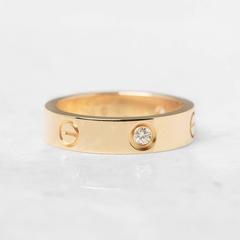 Cartier Three Diamond Yellow Gold Love Ring
