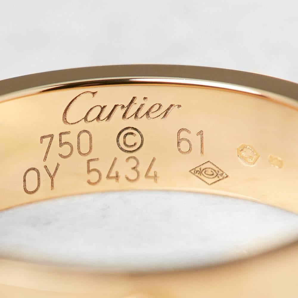 Cartier Three Diamond Yellow Gold Love Ring 2