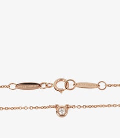 Tiffany & Co. Colgante Elsa Peretti de oro rosa de 18 quilates con un diamante de talla brillante de 0,03 quilates