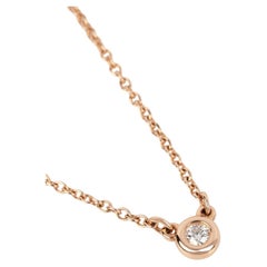 Tiffany & Co. Colgante Elsa Peretti de oro rosa de 18 quilates con un diamante de talla brillante de 0,03 quilates