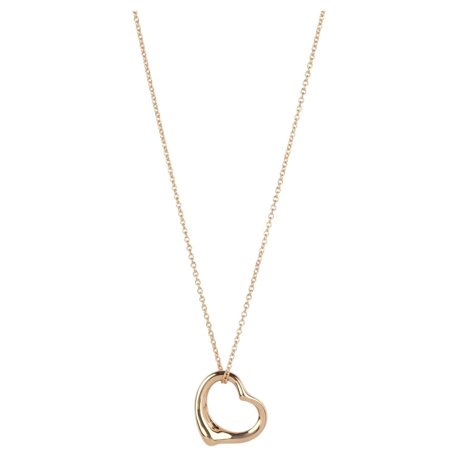 Elsa & Co. Ciondolo a cuore aperto in oro giallo 18ct 16mm Elsa Peretti for Tiffany & Co.