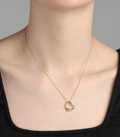 Tiffany & Co. 18ct Yellow Gold 16mm Elsa Peretti Open Heart Pendant
