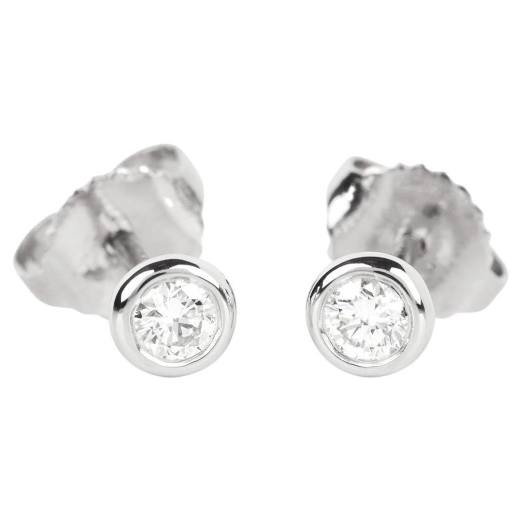 Tiffany & Co. 0.16ct Diamond by the Yard Platinum Stud Earrings For Sale