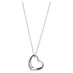 Tiffany & Co. Sterling Silver 22mm Elsa Peretti Open Heart Pendant