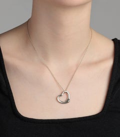 Tiffany & Co. Sterling Silver 22mm Elsa Peretti Open Heart Pendant