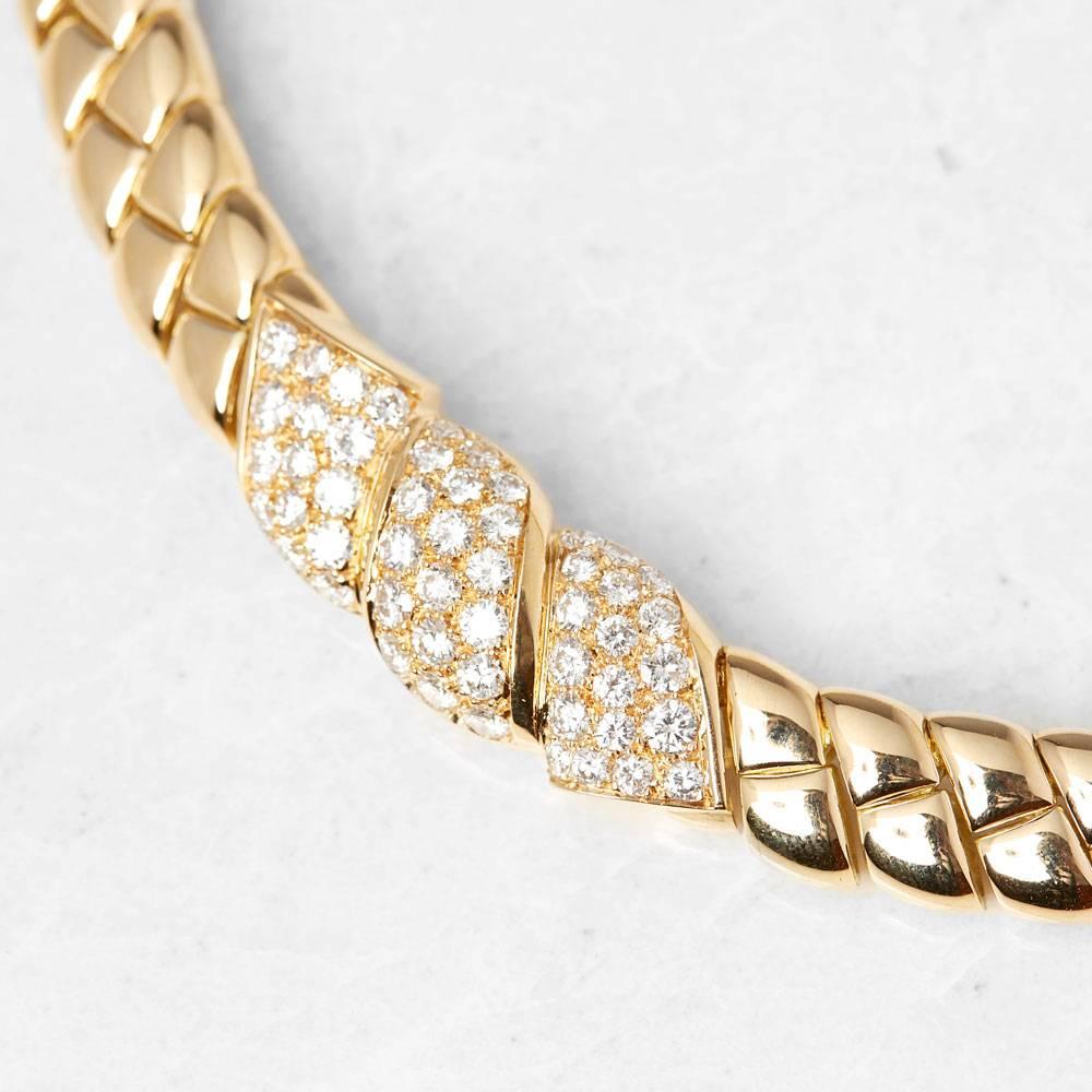 Van Cleef & Arpels Diamond Gold Necklace In Excellent Condition In Bishop's Stortford, Hertfordshire