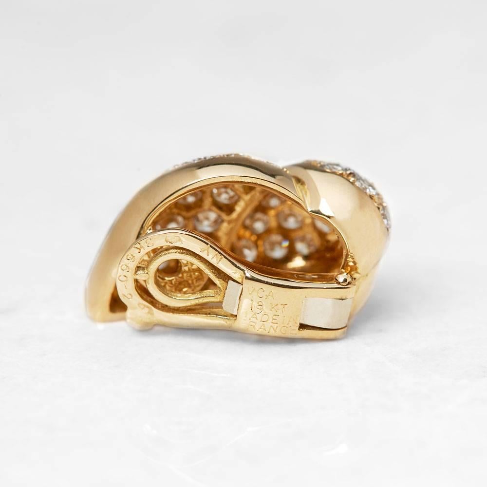 Van Cleef & Arpels Diamond Gold Earrings 1