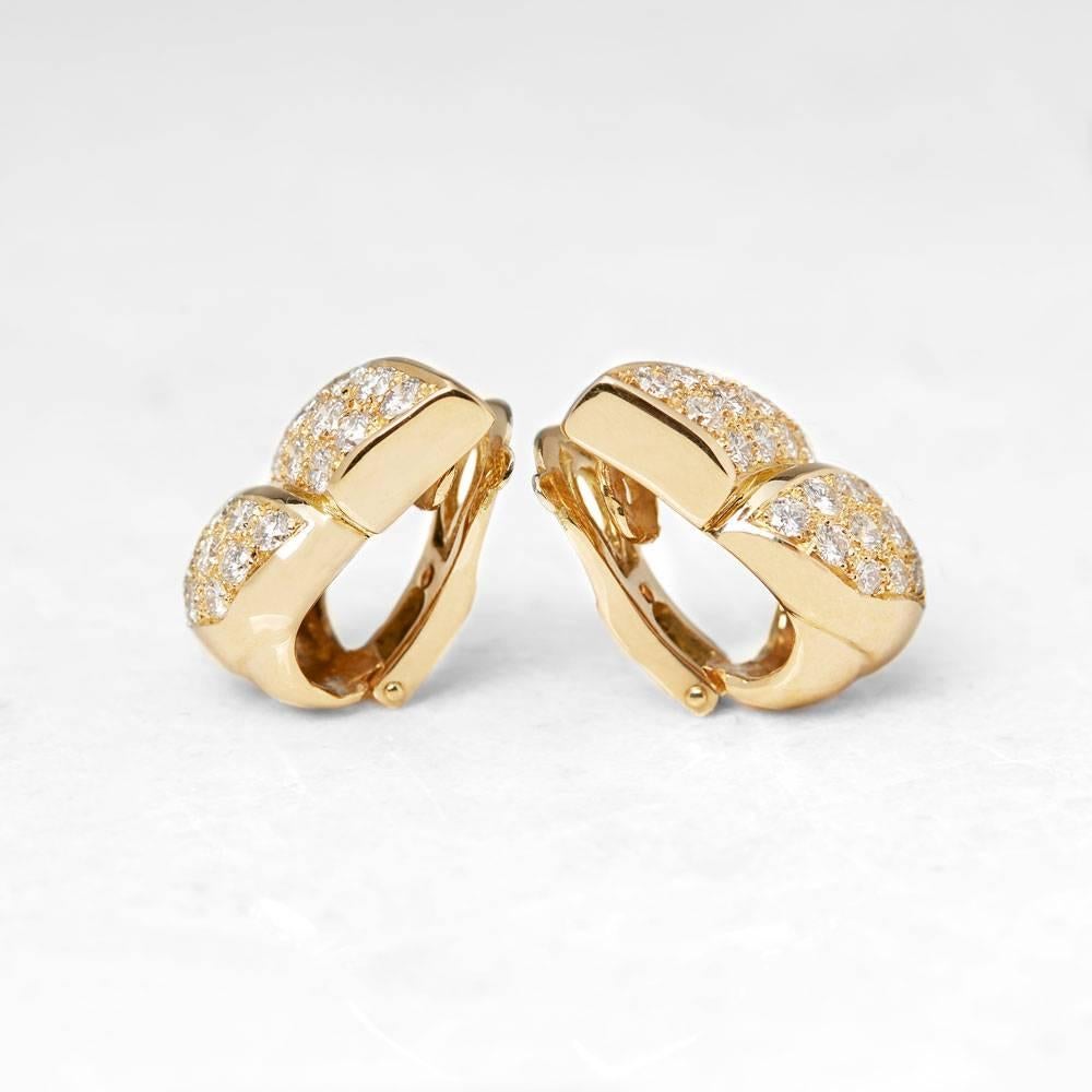 Van Cleef & Arpels Diamond Gold Earrings In Excellent Condition In Bishop's Stortford, Hertfordshire