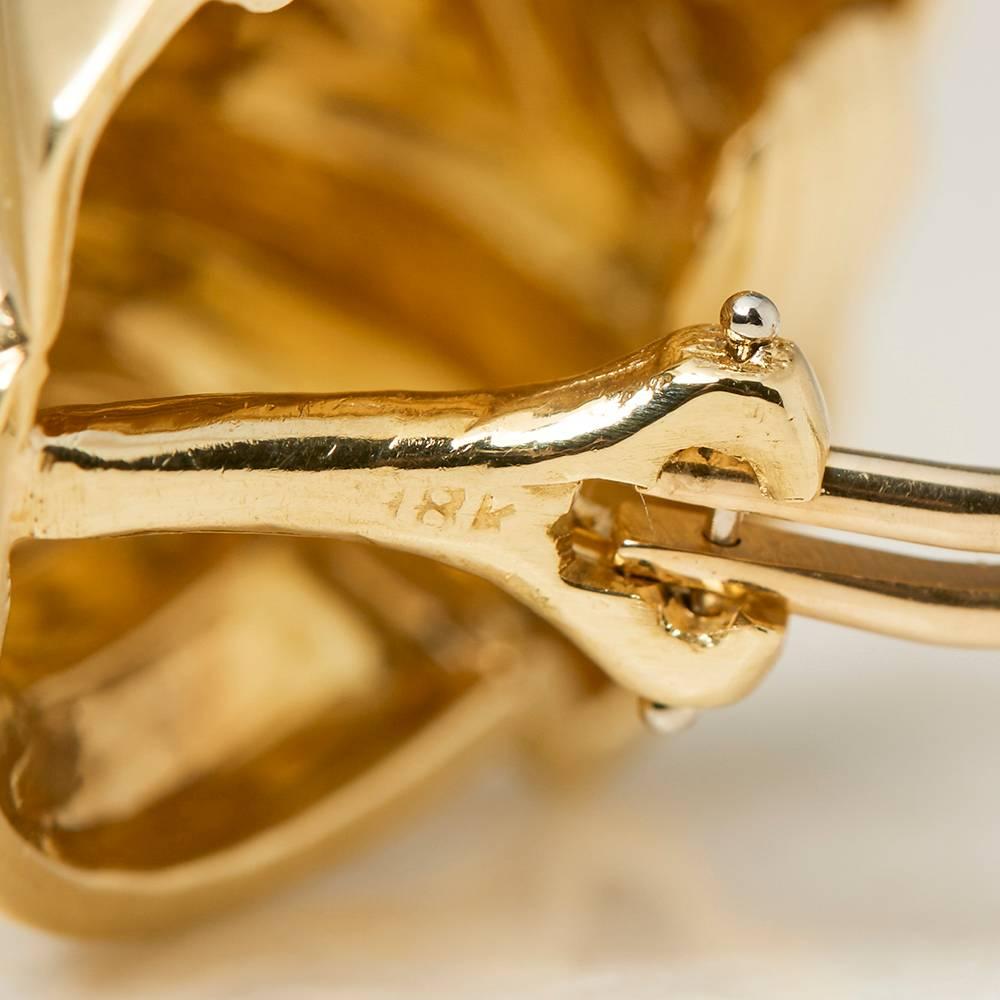 Tiffany & Co. 18 Karat Yellow Gold Vintage Clip-On Earrings  3