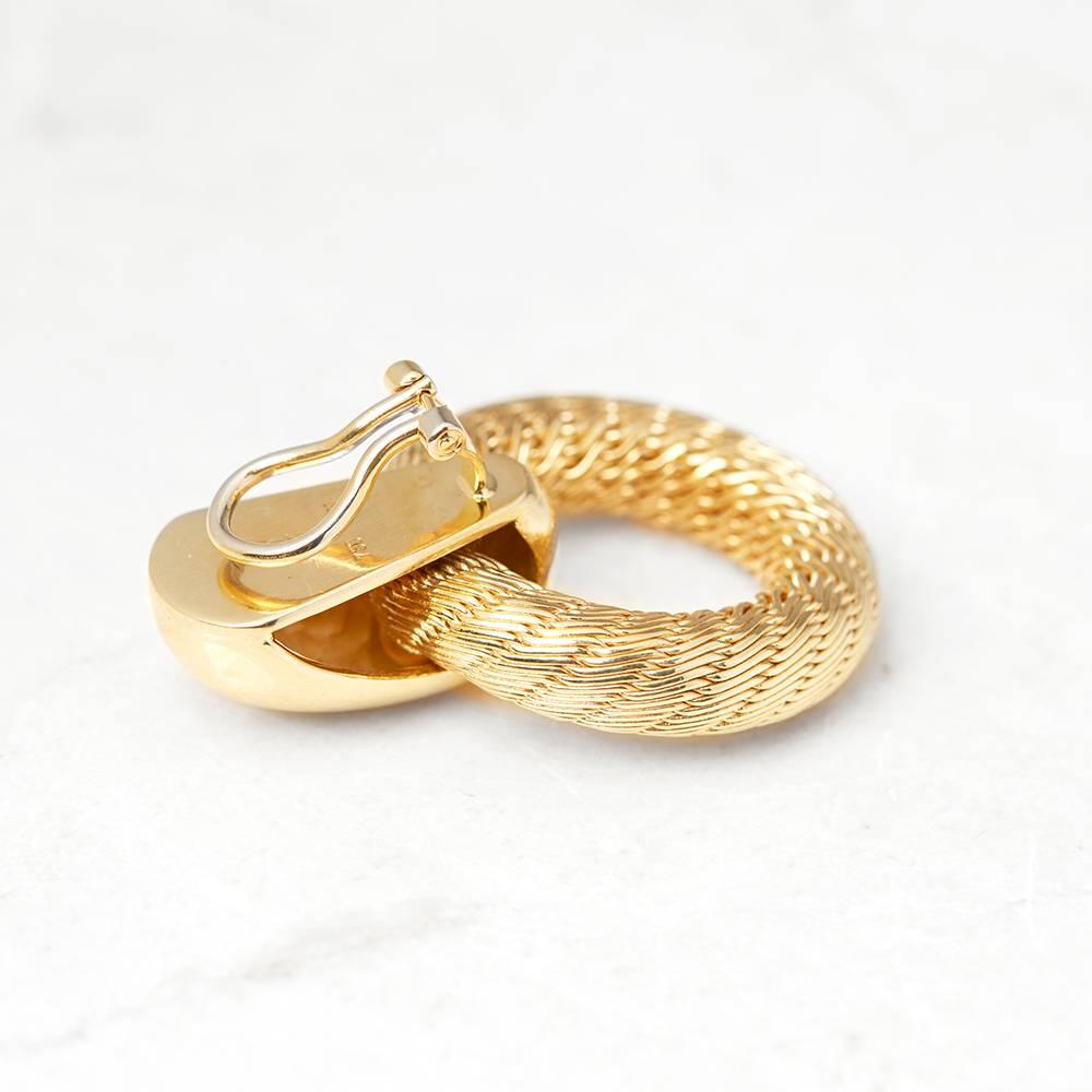 Tiffany & Co. 18 Karat Yellow Gold Woven Hoop Vintage Clip-On Earrings In Excellent Condition In Bishop's Stortford, Hertfordshire