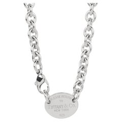 Tiffany & Co. Sterling Silber Rückkehr zu Tiffany Tag Charme Halskette