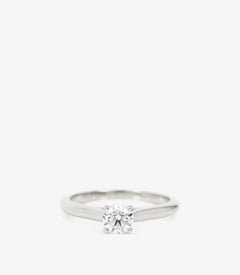 Cartier-Ring aus Platin mit einem Solitärdiamanten im Brillantschliff (0,33 ct), 1895