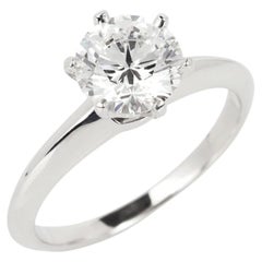 Tiffany & Co. 1.33ct Diamond Platinum Tiffany Setting Solitaire Ring