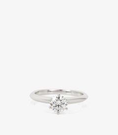 Tiffany & Co. 0.75ct Diamond Platinum Tiffany Setting Solitaire Ring