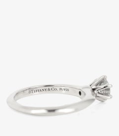 Tiffany & Co. 0.42ct Diamond Platinum Tiffany Setting Solitaire Ring