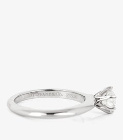Tiffany & Co. 0.61ct Diamond Platinum Tiffany Setting Solitaire Ring