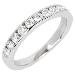 Tiffany & Co. 0.27ct Brilliant Cut Diamond Platinum Half Eternity Ring