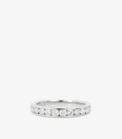 Tiffany & Co. 0.27ct Brilliant Cut Diamond Platinum Half Eternity Ring