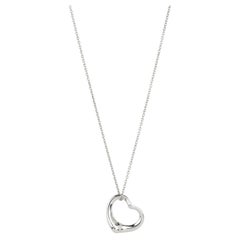 Tiffany & Co. Pendentif coeur ouvert Elsa Peretti en argent sterling 16 mm