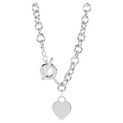 Tiffany & Co. Sterling Silver Heart Tag Toggle Necklace