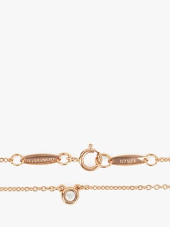 Tiffany 0.03ct Brilliant Cut Diamond 18ct Rose Gold Elsa by the Yard Pendant