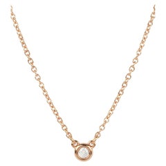 Tiffany 0.03ct Brilliant Cut Diamond 18ct Rose Gold Elsa by the Yard Pendant
