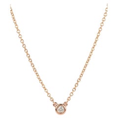 Tiffany 0.03ct Brilliant Cut Diamond 18ct Rose Gold Elsa by the Yard Pendant