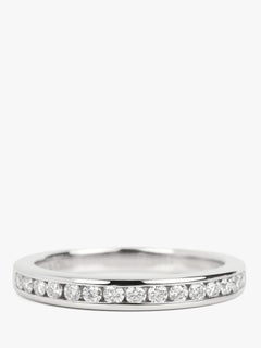 Tiffany & Co. Brilliant Cut Diamond Platinum Half Eternity Ring - Size: US 4 3/4