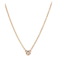 Tiffany Brilliant Cut Diamond 18ct Rose Gold Elsa Peretti by the Yard Pendant
