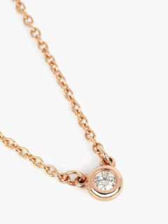 Tiffany Brilliant Cut Diamond 18ct Rose Gold Elsa Peretti by the Yard Pendant
