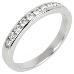 Tiffany & Co. Brilliant cut Diamond Platinum Half Eternity Ring - Size: US 7
