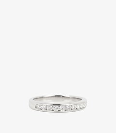Tiffany & Co. Brilliant cut Diamond Platinum Half Eternity Ring - Size: US 7