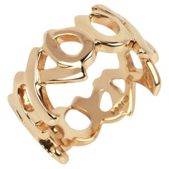 Tiffany 18ct Yellow Gold Paloma Picasso Vintage & Kisses Ring - Size: US 6 1/4