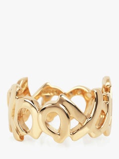 Tiffany 18ct Yellow Gold Paloma Picasso Vintage & Kisses Ring - Size: US 6 1/4
