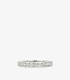 Tiffany & Co. Brilliant cut Diamond Platinum Half Eternity Ring - Size: US 5 1/4