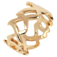 Tiffany 18ct Yellow Gold Paloma Picasso Vintage Love & Kisses Ring - Size: US 6