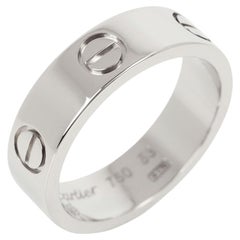 Cartier 18ct White Gold Love Band Ring - Size: US 6 1/4