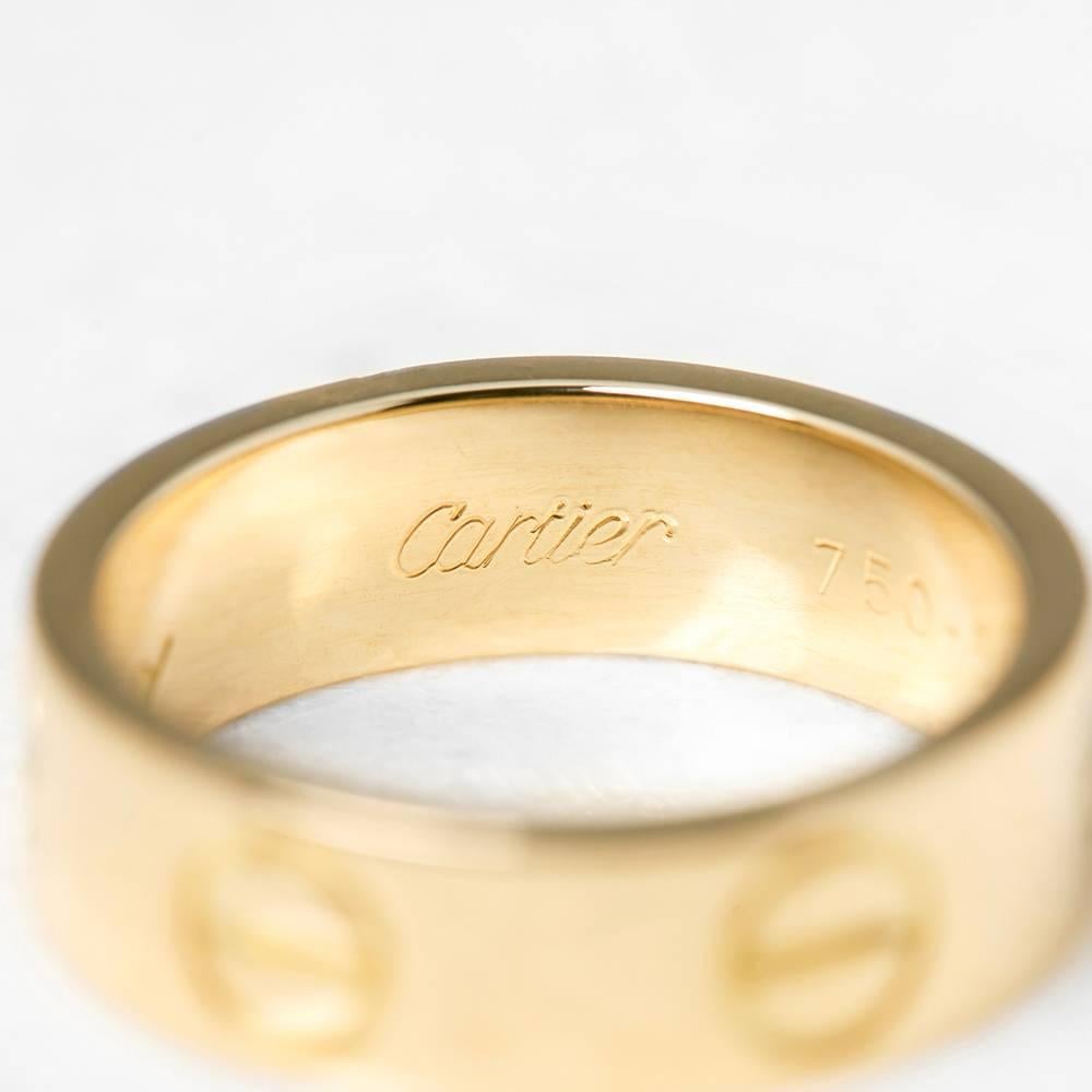 Cartier Yellow Gold Love Ring 2