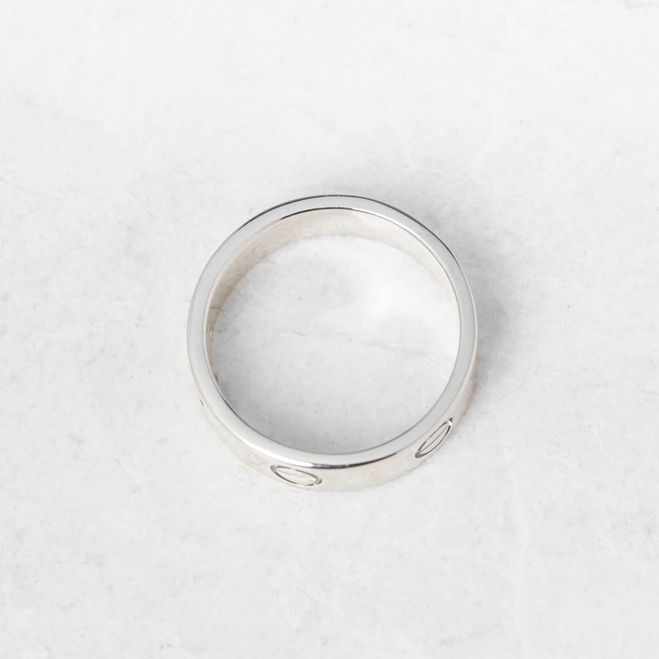 Cartier White Gold Love Ring 1