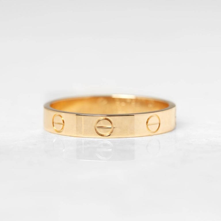 Cartier Yellow Gold Mini Love Ring at 1stDibs | cartier mini love ring ...