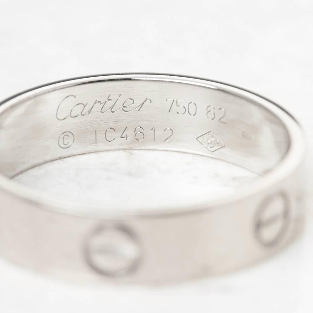 Cartier White Gold Love Ring 2