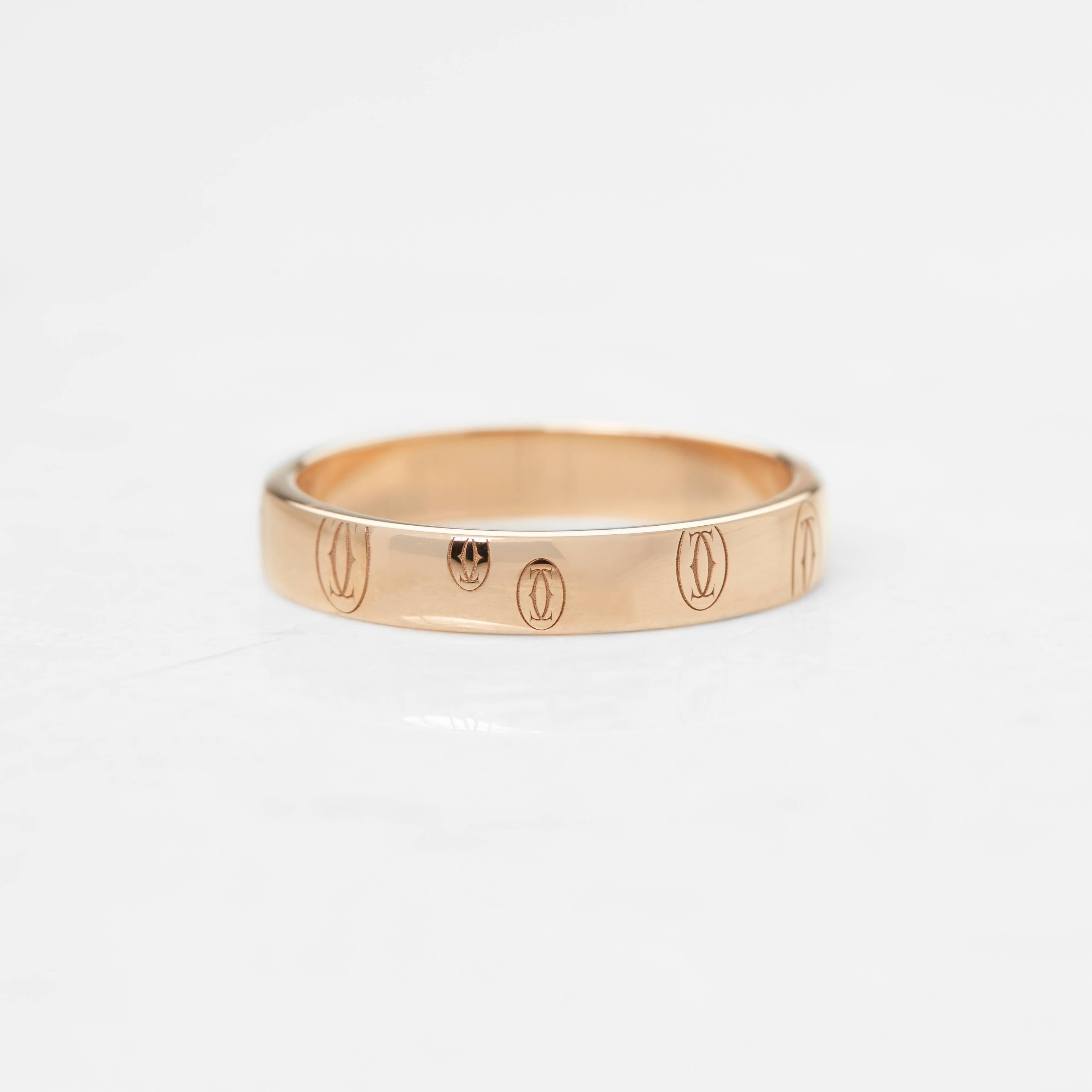 Women's or Men's Cartier Rose Gold Logo Ring